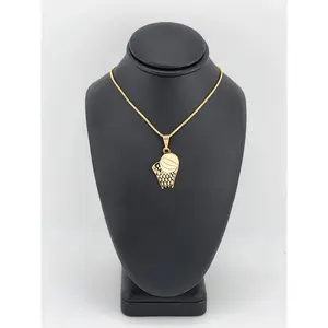 Brand New Brazilian 18k Gold Filled Basketball Necklace