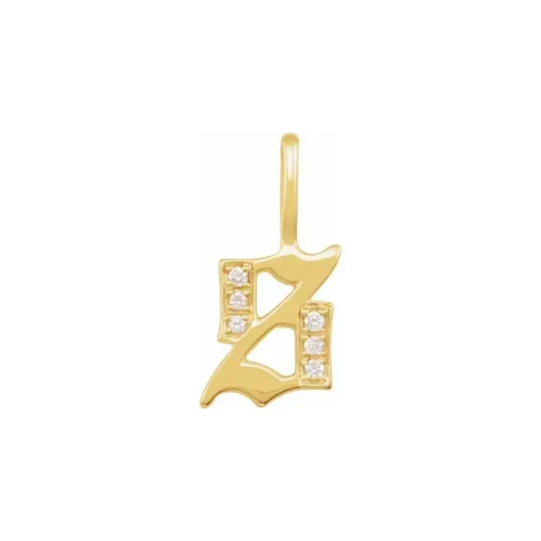 Diamond Initial Pendant