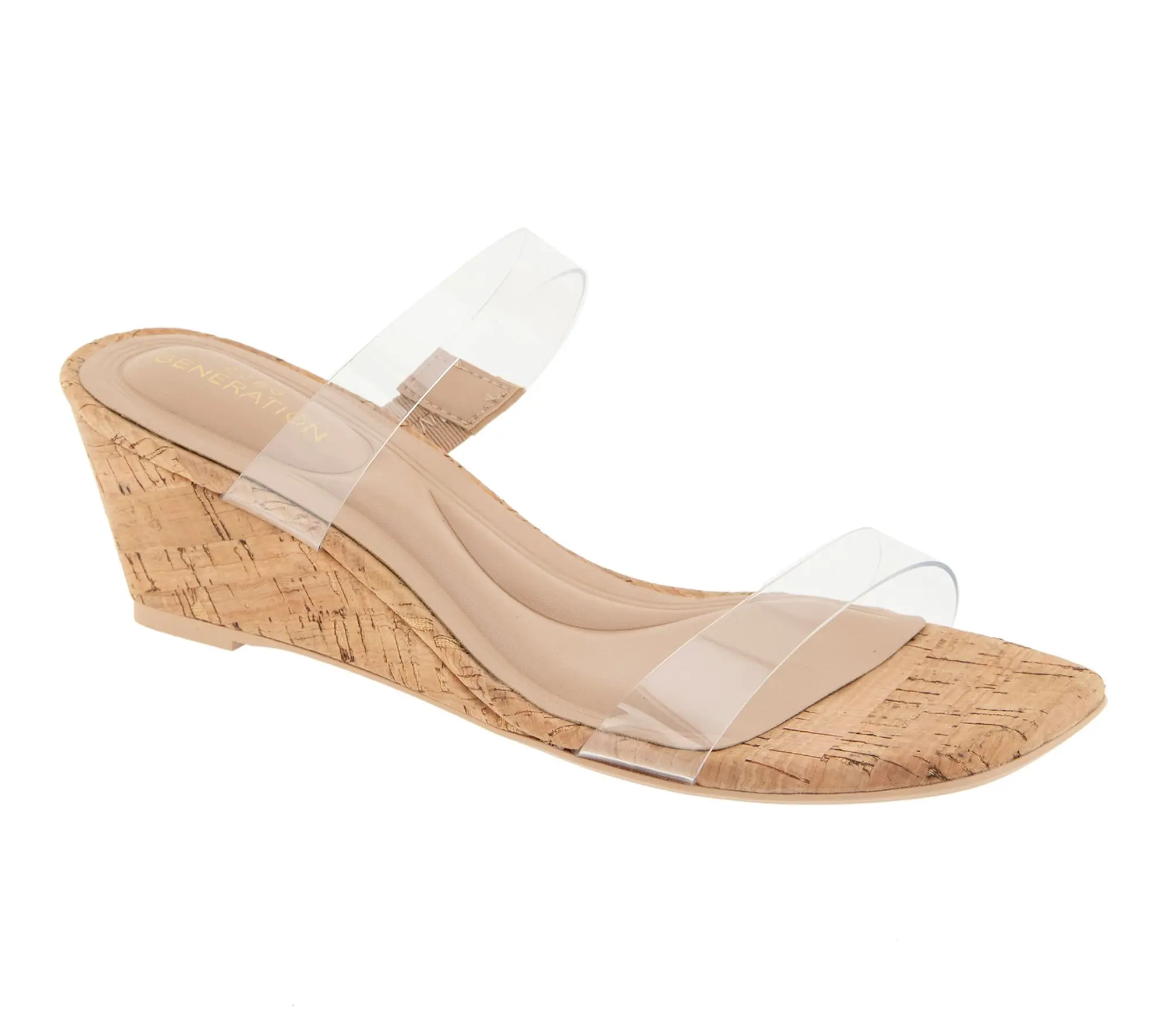 BCBGeneration Stammie Vinyl Wedge Sandal