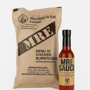 MRE Hot Sauce Survival Bundle – Random MRE + Red MRE Sauce Flavor Dip Sambal Warfighterapproved Veteransupport Southwestinspired Roastedtomatoesauce Burritos Tacos