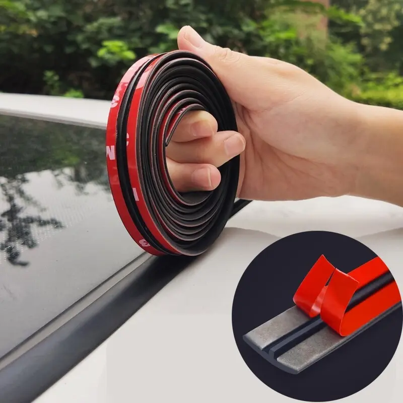 A roll of automotive rubber seal edge sealing strip, automotive roof windshield, rubber sealant protector, Draft Stopper, Door Draft Blocker