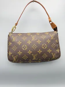 Pre-owned Louis Vuitton Coated Canvas Mini Bags Pochette Accessoires Monogram Canvas Mini Bag with New Strap Classic & Elegant Design for Everyday Use, Versatile Monogram Canvas, New Strap