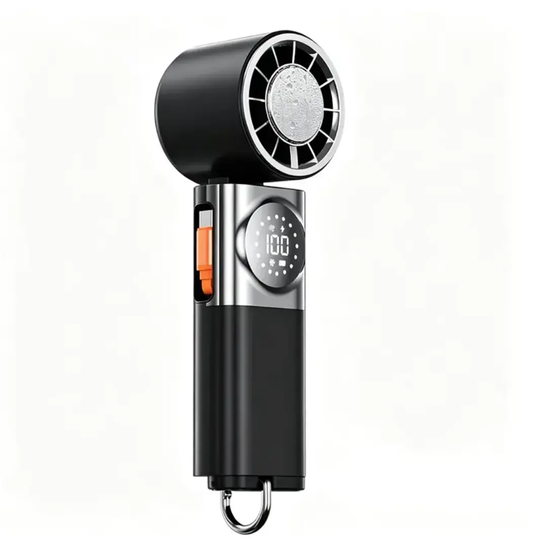 AeroJet Portable Turbo Fan & Power Bank - 3600mAh Handheld Fan with LED Display