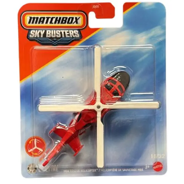 Mattel Matchbox Skybusters Toy Metal Vehicle - MBX RESCUE HELICOPTER [JJW41]