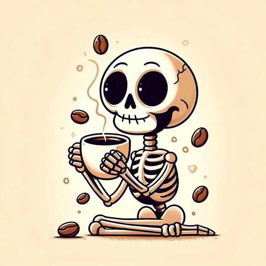 1 set of DIY diamond painting kit, 5D diamond art kit, DIY decoration skull, coffee, beans. Mosaic, diamond art, DIY art home decor.