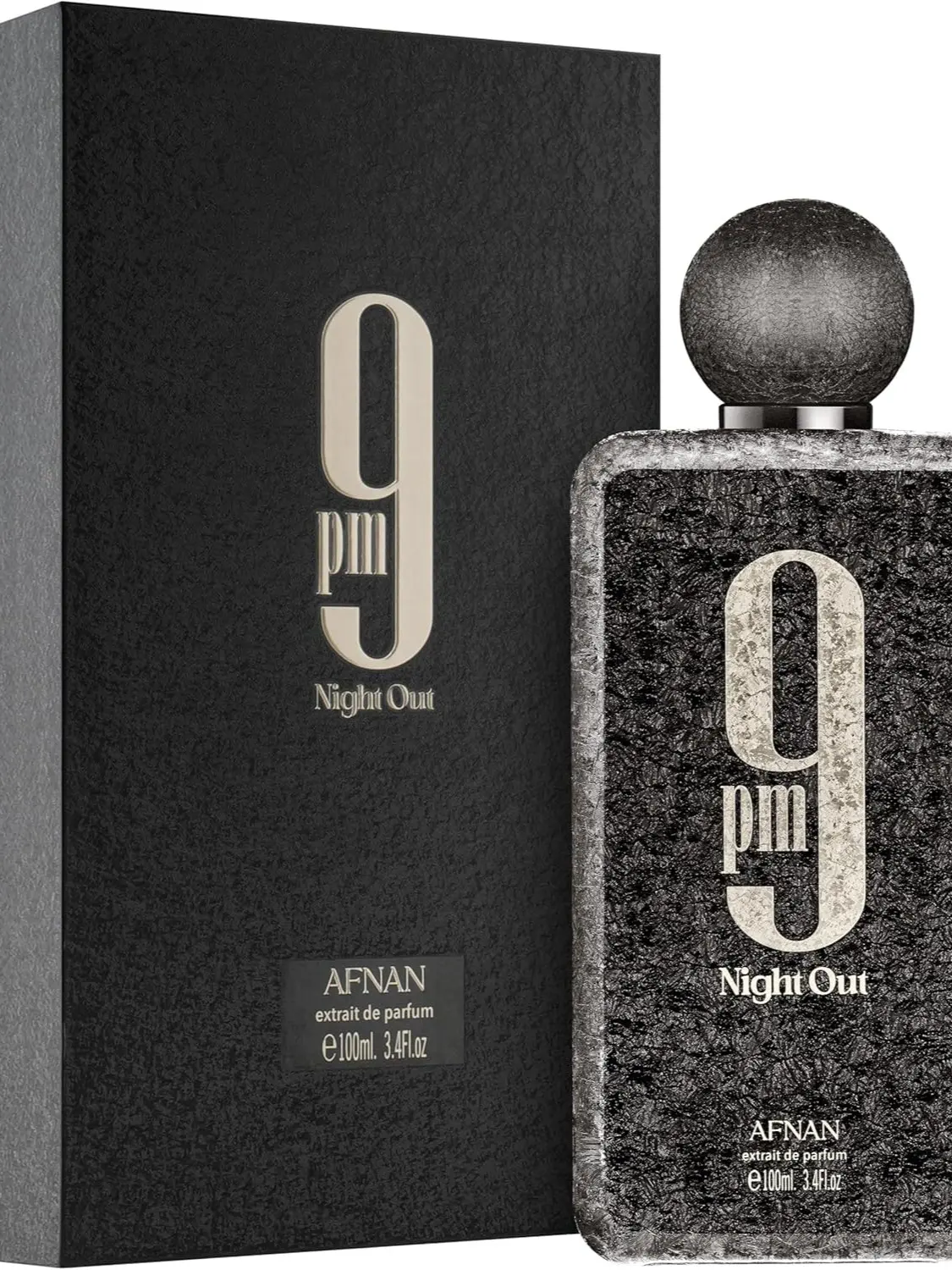 Afnan 9 PM Night Out Unisex Extrait de Parfum, 3.4 Fl. Oz