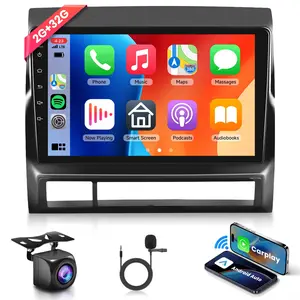 9 in Touchscreen Android Car Radio for Toyota Tacoma 2005-2015 (2+32G) with Wireless CarPlay, Android Auto, Car Monitor, Bluetooth, Mirror Link, GPS Navigation, WiFi, FM/RDS, EQ, Backup Camera, Steering Wheel Control, Father's Day Gift