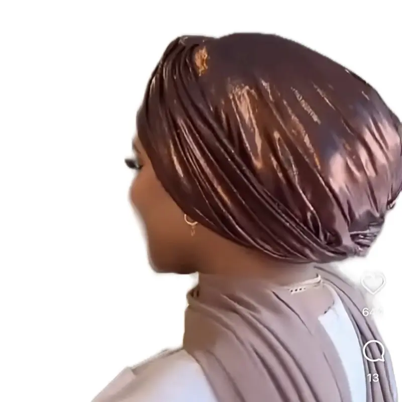 Metallic Twist Turban Fashion Headscarf - Lightweight Iridescent Hair Scarves Head Wrap, Stylish Comfortable Classic Versatile Easy-Care Hair Accessory for Everyday Wear