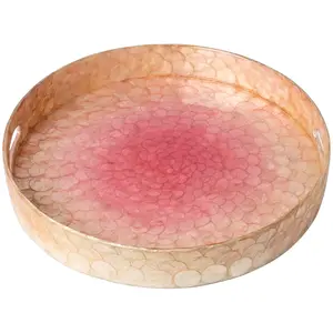 Large Ombre Pink Capiz Shell Tray