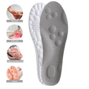 Cloud-Feel Insoles 2Pairs Unisex 4D Memory Foam Ultra-Soft Anti-Fatigue Shock-Absorbing Cushioning Relieves Foot Pain US 6-12.5