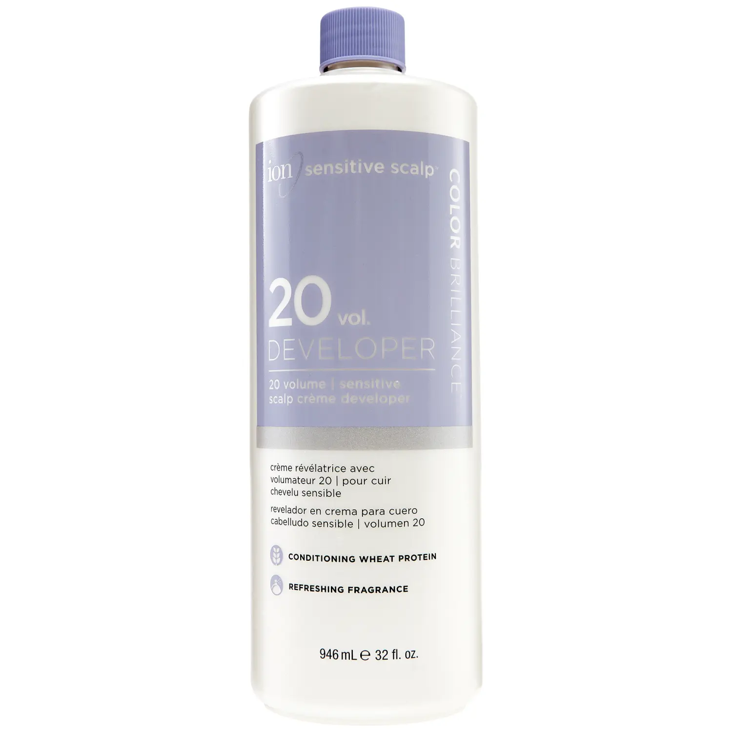 ion Unscented 20 Volume Creme Developer - Haircare Scalp Care Cream for Sensitive Scalps with Conditioning Wheat Protein, Ionic Buffers for Smoother Hair Lightening, Mix Colors Compatibility, Single Item