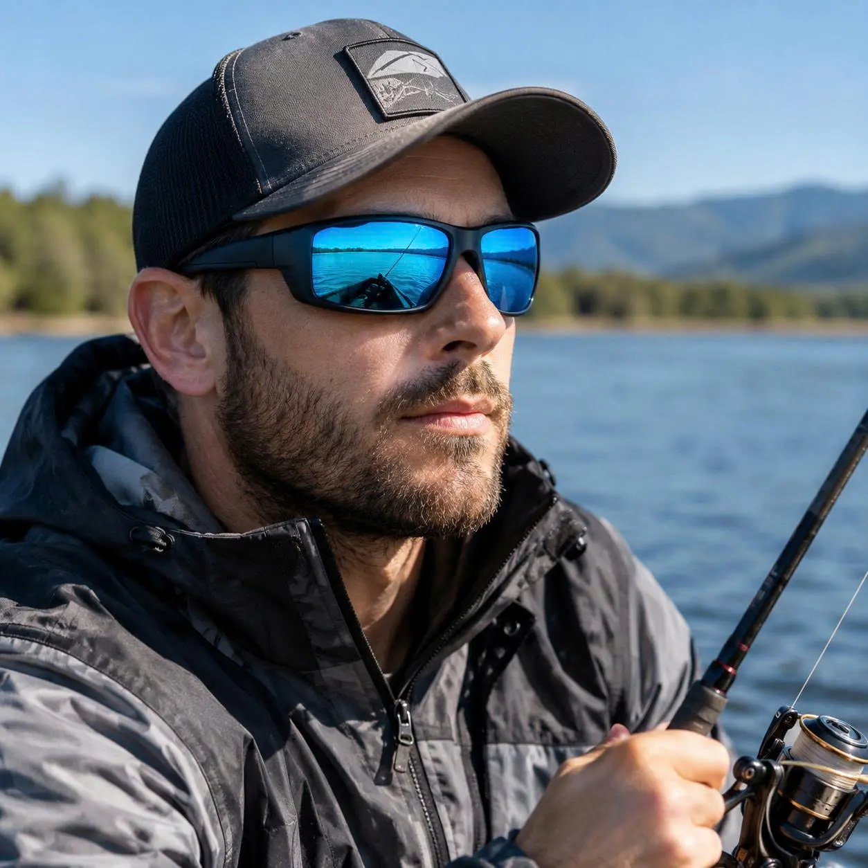 Polarized Rectangular Sunglasses for Fishing, Driving & Outdoor Adventures