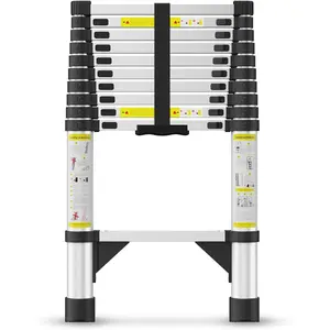 Telescoping Ladders,10.5 FT  Telescopic Ladder with Triangle Stabilizers and Non-Slip ,Portable Collapsible Extension Ladder for ,RV,Outdoor Work,330lbs Max Capacity