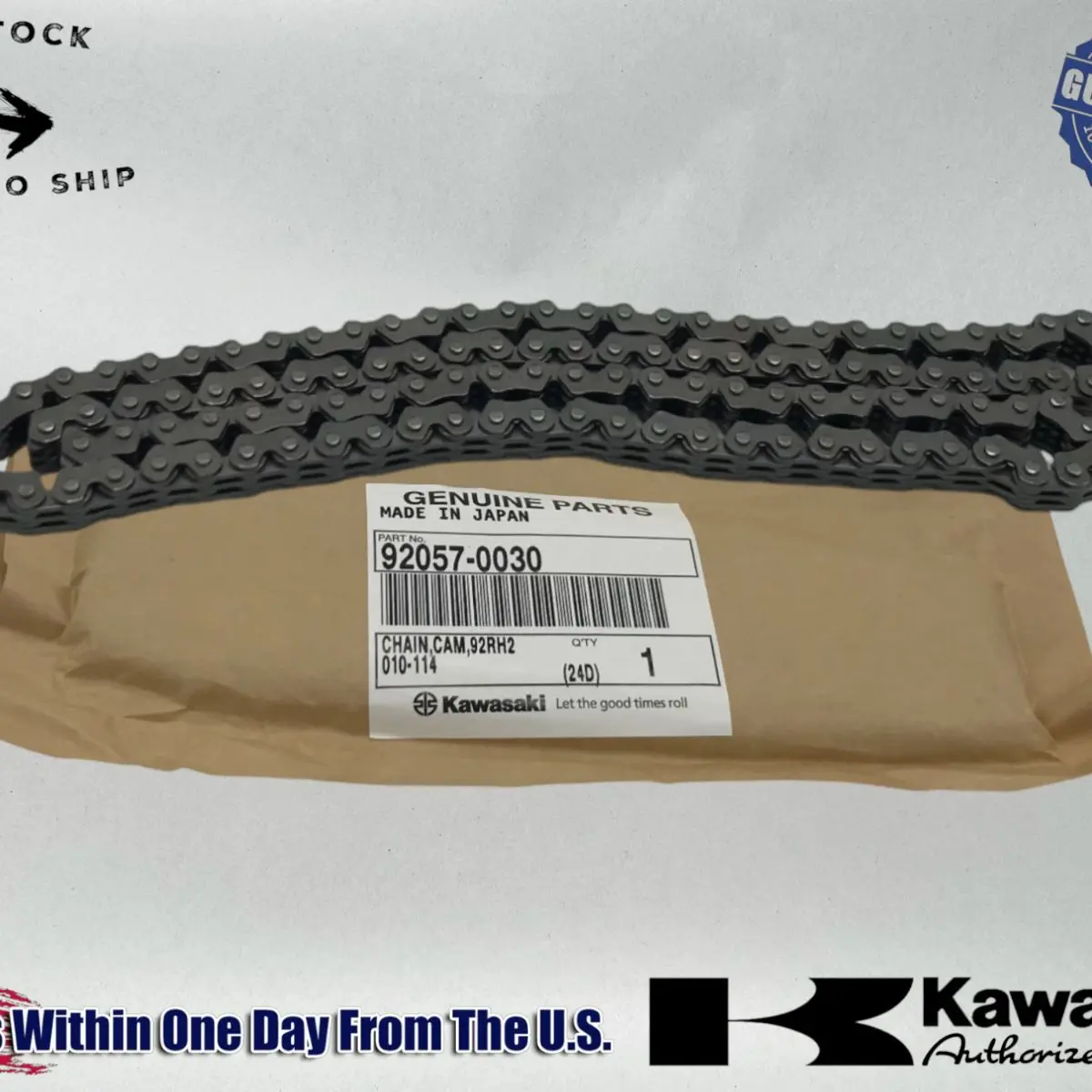 Kawasaki Genuine OEM 2004-16 GENUINE KX250F CAM TIMING CHAIN 92057-0030 1