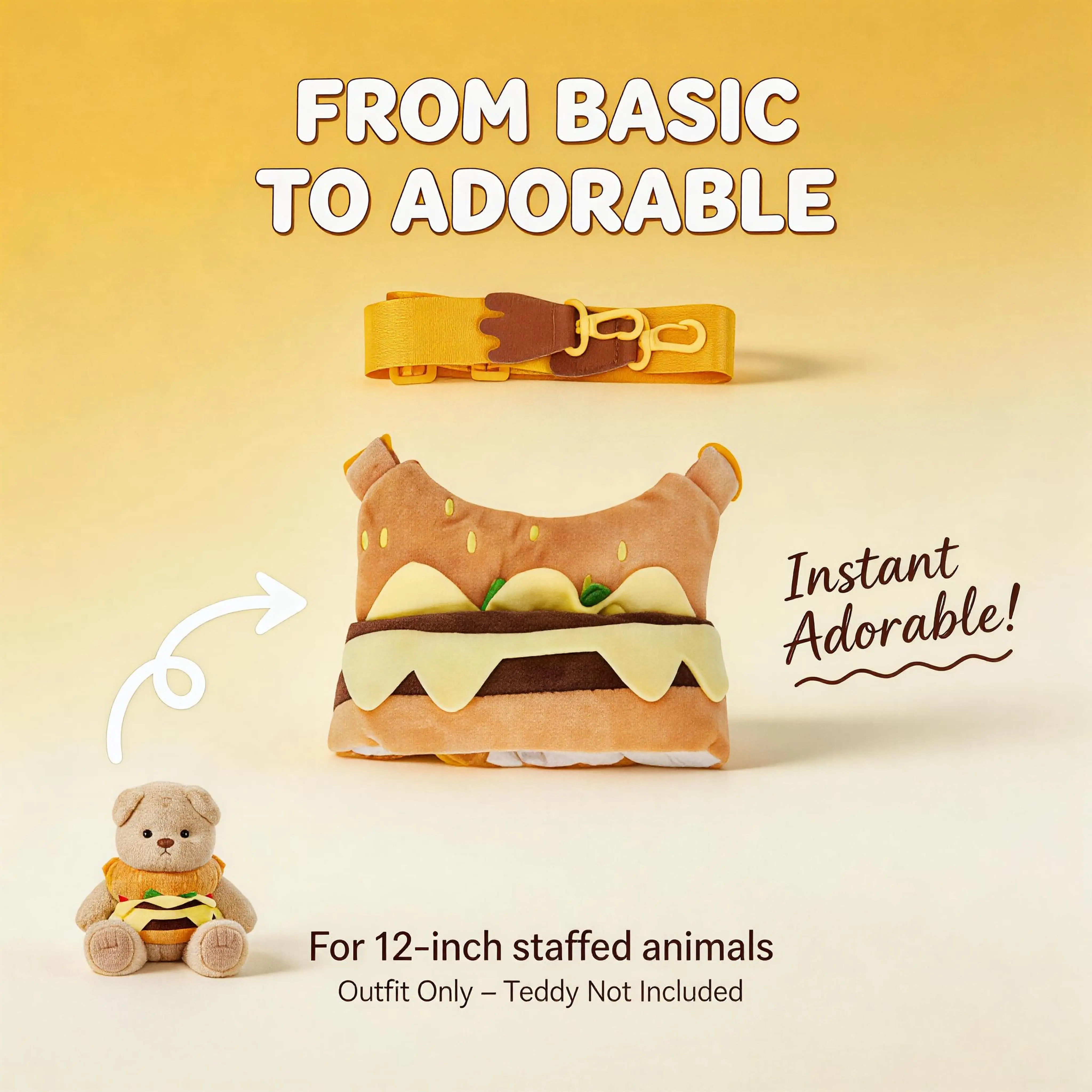 12-inch hamburger skirt with suspenders