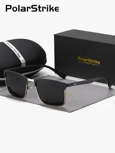 1 Piece PolarStrike Unisex Superior Craftsmanship Fashionable And Luxurious Square Full Frame Polarized Casual Sunglasses UV400