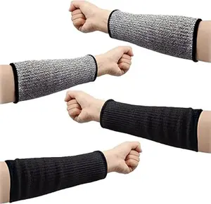 BLMHTWO 2 Pairs Forearm Sleeve, Cut Resistant Sleeves for Men and Women Arm Protectors for Thin Skin Protective Cut Resistant Welding Sleeves for Garden Kitchen Cooking Welding