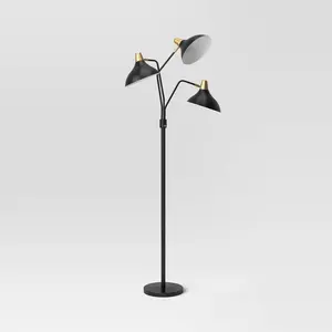 Threshold 3-Head Floor Lamp Adjustable ETL Listed Metal Shades No Black 70"x36"