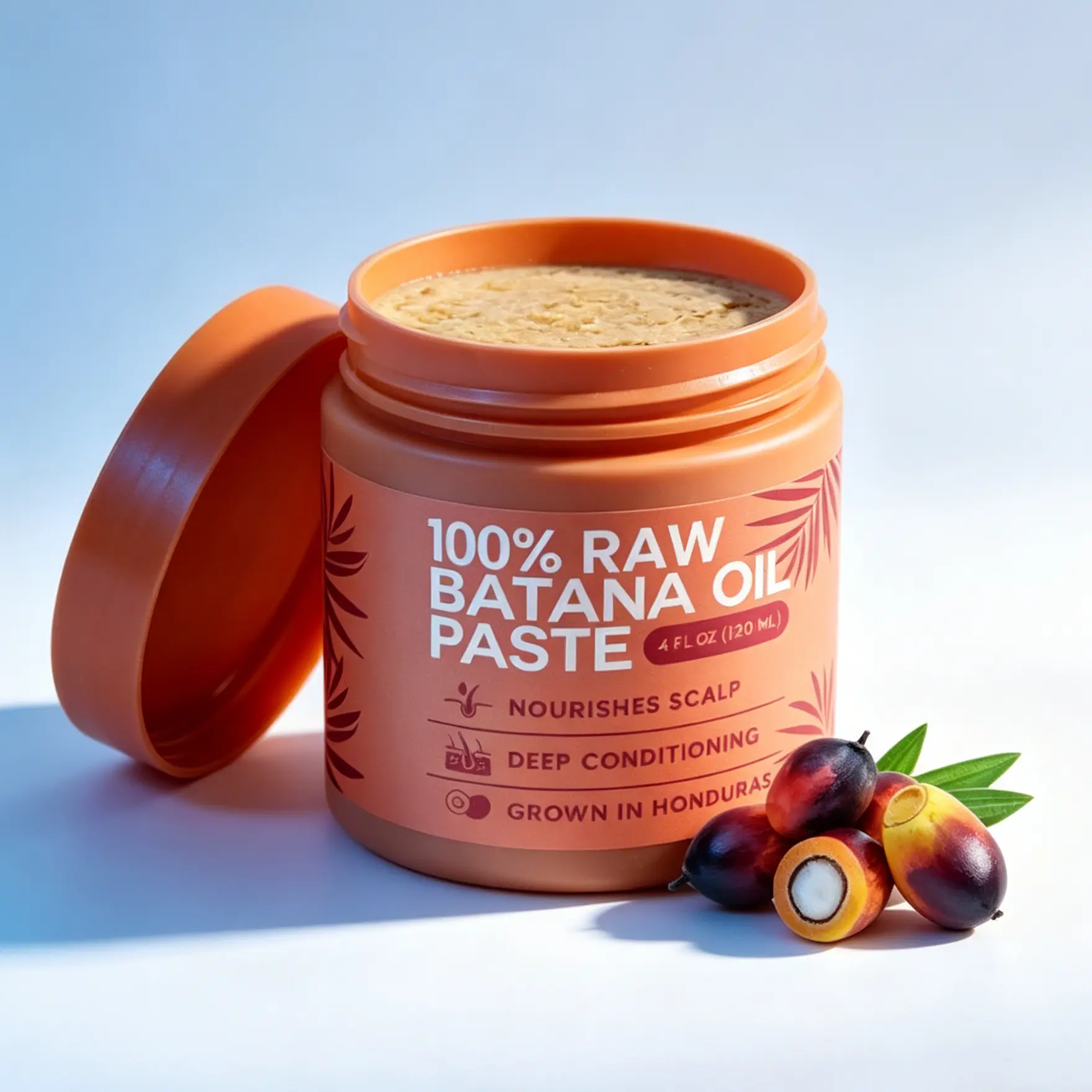 Lebanta 100% Raw Batana Oil Paste from Honduras - 4 fl oz (120ml) Deep Conditioning Hair Mask for Hair Growth, Strength, Split End Repair