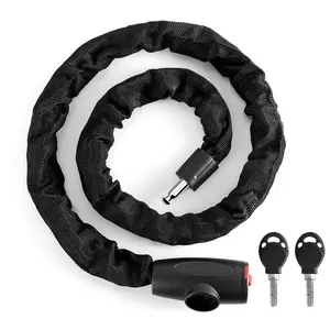 Dazone Heavy Duty Bicycle Lock Chain with Keys, 4 FT Anti-Theft Lock for Bikes, Motorcycles, Doors, Gates, Fences, Grills