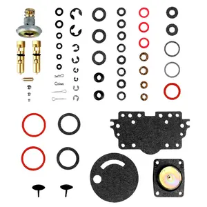Holley 1850 Carburetor Rebuild Kit, Complete Overhaul Repair Set for 4150 Model 4-Barrel Carburetors, Premium Gaskets & Brass Components for Car Truck Engine Restoration