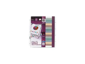 Avery 74160 Protect 'n Tab Top-Load Clear Sheet Protectors w/Five Tabs, Letter