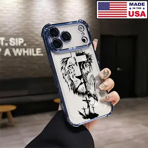 Lion of Judah Jesus Praying Cross Christian Aesthetic Design Pattern Casing For iPhone 17 16 15 14 13 12 Samsung 22 23 24 25 Plus Pro Max Ultra Soft Silicon TPU Shockproof Protector Vintage Unique Fashion Mobile Phone Case