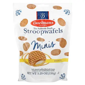 Daelmans Mini Stroopwafels, Honey, 5.29 oz (150 g)