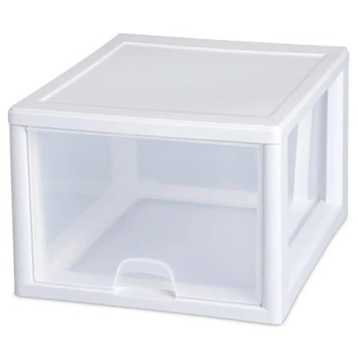 Sterilite 27-Qt Rectangle Stackable Drawer Cabinet - See-Through Drawer Organizer, 4 lbs Home Storage Holder for Efficient Space Management