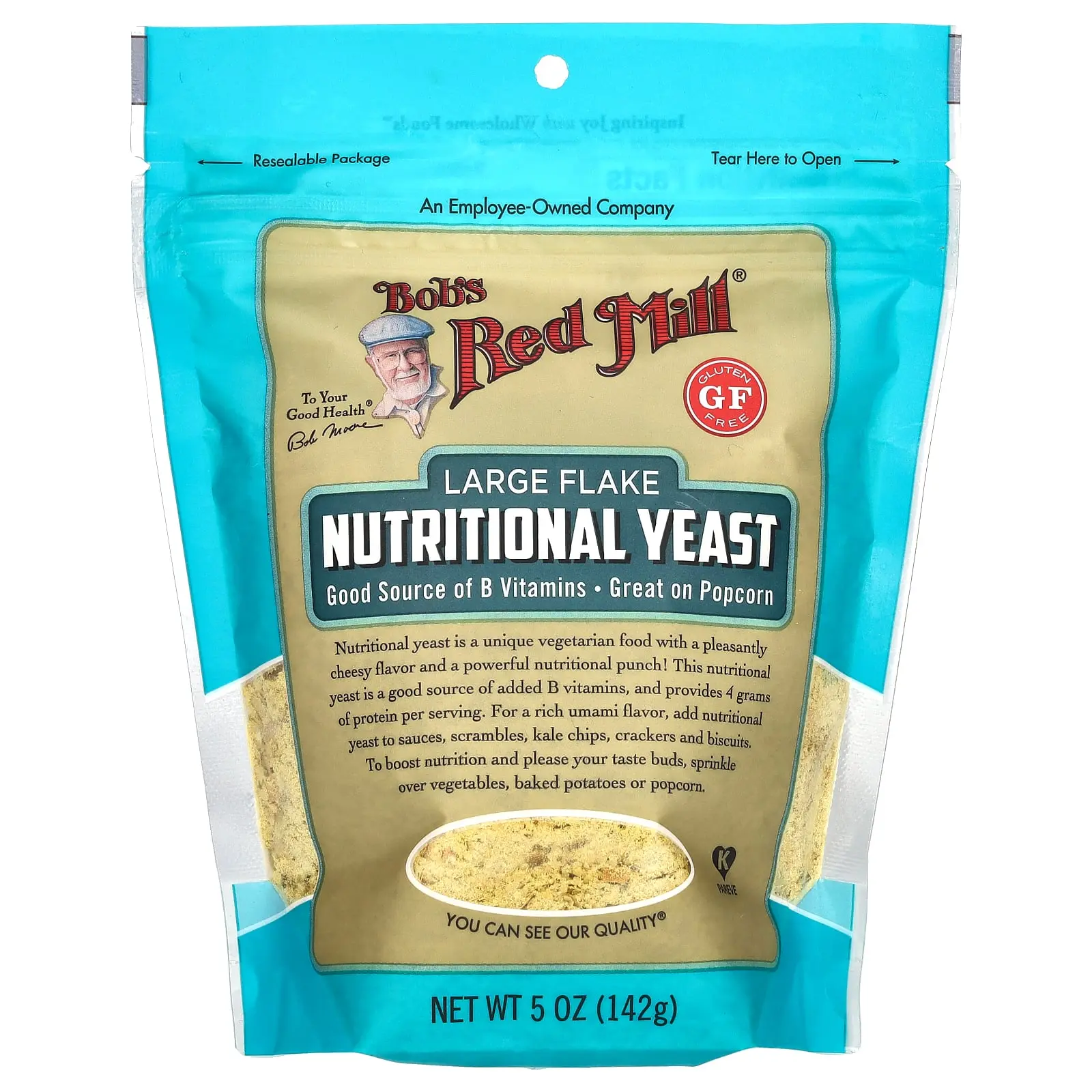 Bob's Red Mill Large Flake Nutritional Yeast, Gluten Free, 5 oz (142 g) Bob's Red Mill Large Flake Nutritional Yeast, Gluten Free, 5 oz (142 g)