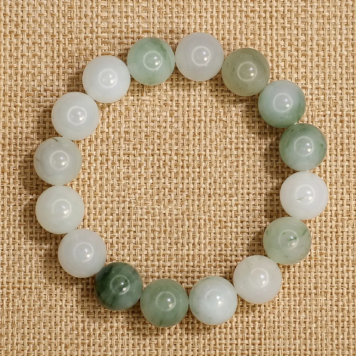 Natural Tianshan Jade Floating Flower Exquisite High Quality Bracelet - 12mm Universal Perfect Size, 360° Hand Polishing Beading, Unisex Fit, Taoist Lucky Energy for Wisdom & Aura Cleansing, Stackable Everyday Fashion Jewelry Bangle