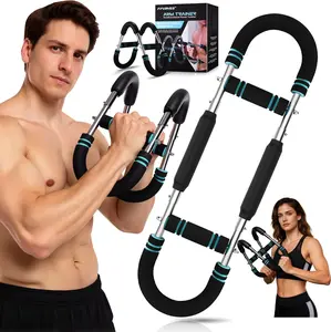 Premium Twister Arm Trainer, Adjustable 40-100lb Chest Workout Equipment for Men & Women, Portable Detachable Design
