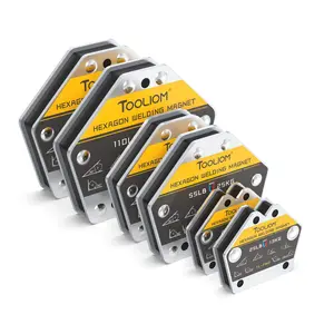 [fathersdaygift] TOOLIOM Hexagon Welding Magnet Set, 25LB/55LB/110LB Multi-Angle Magnetic Holder Clamp for Soldering, Assembly, Pipe Positioning & Metal Fabrication