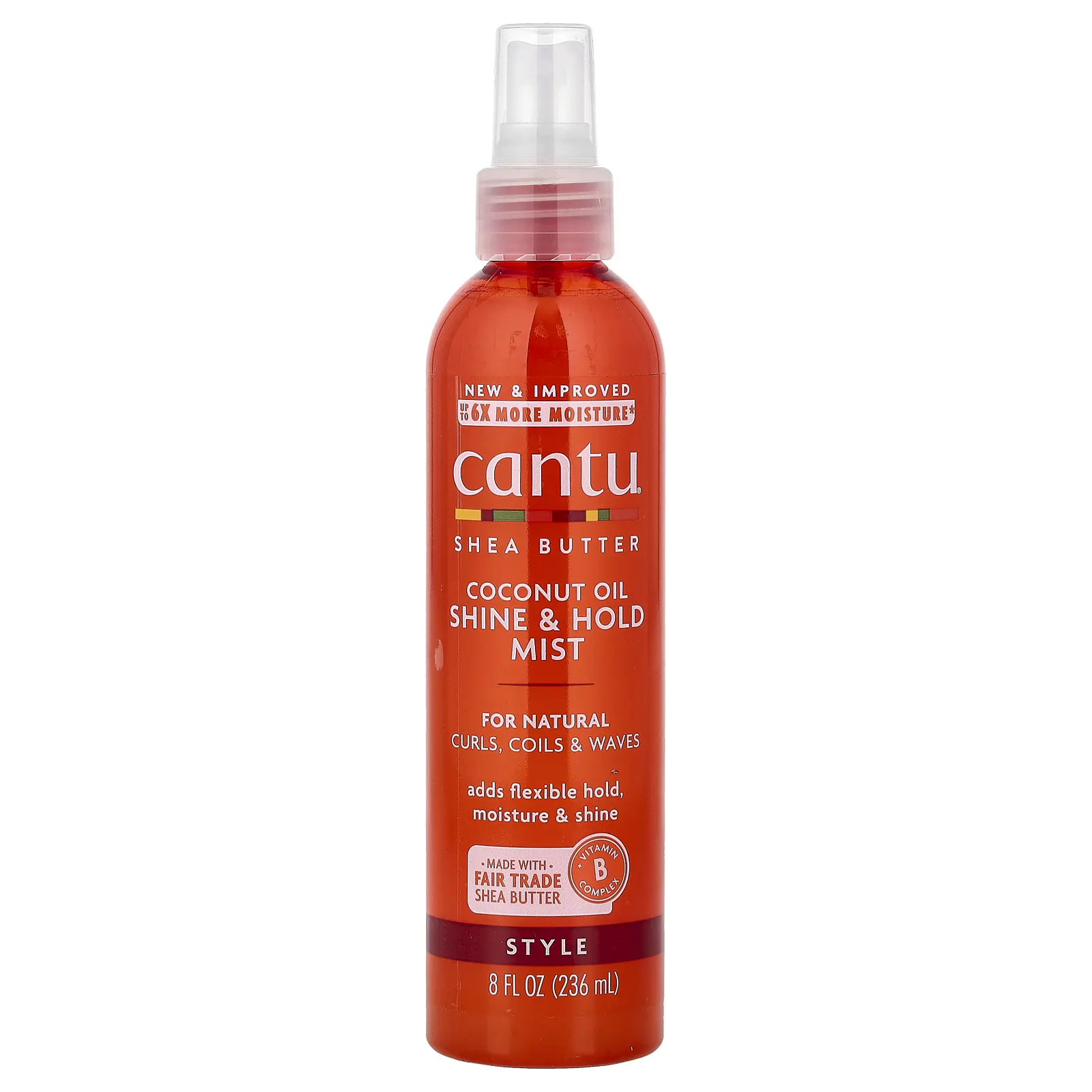 Cantu Shea Butter, Coconut Oil Shine & Hold Mist, 8 fl oz (236 ml)