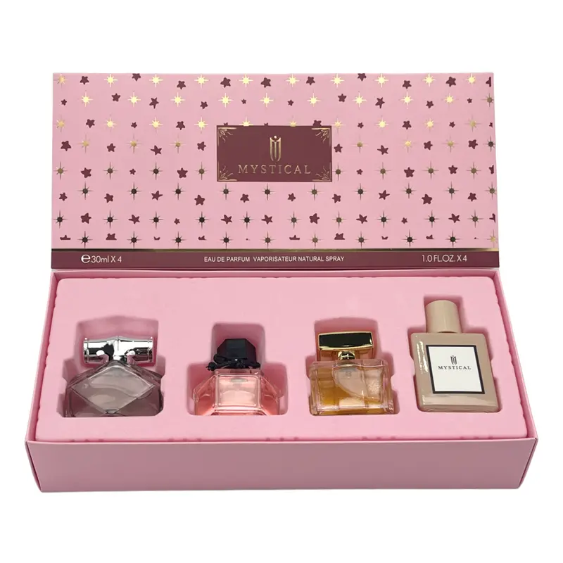 Mystical Women's Daily Mini Perfume Gift Set Compact Travel Friendly Portable Perfume Kit Floal Fruity Fragrance Spray Light Lasting Fresh Christmas Valentine's Day Gift Eau De Parfum 30ml*4