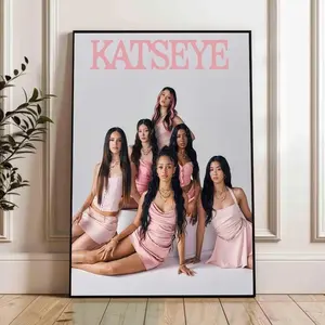 [Sale Up To 40%] [Unframed] KATSEYE 2026 K-Pop Group Poster, Home Wall Decor