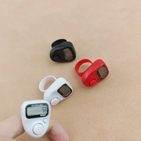 Multi-Pack Counter Clicker Hand Electronic Ring Counters Finger Prayer Tracking Tasbih Tasbeeh Machine Click Beads for Golf, Fishing, Sports, Zikr Chanting, Running Muslims Gear