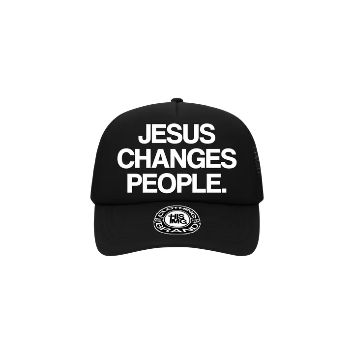 "JESUS CHANGES PEOPLE." Trucker Hat