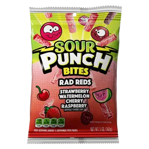 Sour Punch Bites Rad Reds Candy, 5oz Bag