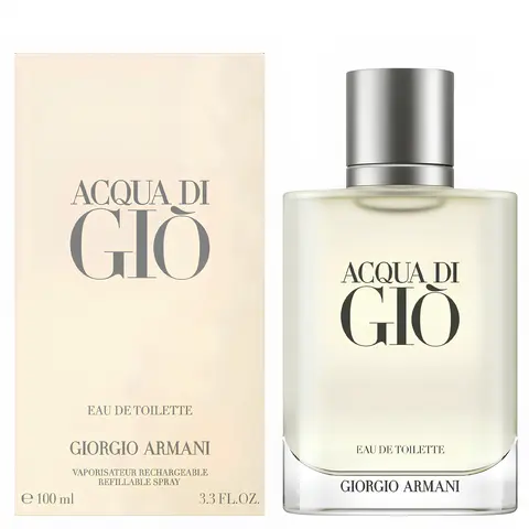 Armani Acqua Di Gio for Men Eau de Toilette Refillable Spray, 3.3 Ounce