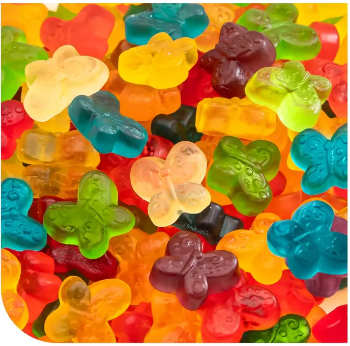 Gummy Butterflies, Gummy Candy, Assorted Fruit Flavored - 1 Lb Pack | Butterfly Party Favors, Chewy Candy for Goodie Bags