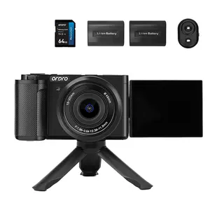 Ordro G930 Digital Camera for Creators Vloggers 5X Optical Zoom, AF/MF Focus, Touchscreen, Zoomable Multi Filter Video Camcorder 64GB SD Card - Black