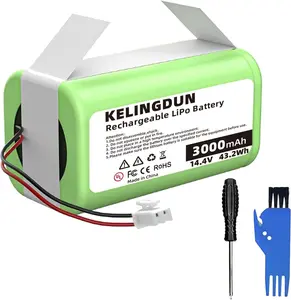 Battery Replacement for ION/IQ/AI Robot Vacuum RV1001AE RV1001 RV1000 RV1101ARUS RV2001WRUS RV871R RV851WV RV850BRN RV850 RV761 RV750_N AV753 AV752 | 14.4V 3000mAh