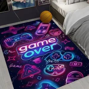 Gaming Rug for Boys Room Gamer Rug with Controller Design Carpet for Game Room Bedroom Decor Machine Washab Mat Machine Washable Rug