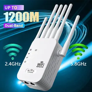 6-Antenna WiFi Extender 2025, 1200Mbps Dual Band Booster, Covers 12,000 sq.ft & 100 Devices, Repeater with Ethernet Port for Home, Office UseEverlanelnspired17DD16MunchMingle
