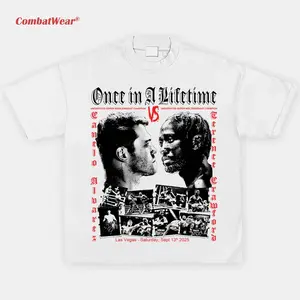 CombatWear Limited CANELO VS CRAWFORD TEE - Short Sleeve Unisex Ultra Cotton T-Shirt for Boxing Fans & Fighters 100% Cotton Soft Breathable Feel Perfect for Training Watching Fights Everyday Wear