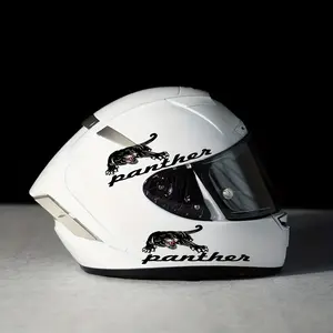 1SET Fits motorcycle helmets, bodies & riding gear, it “adds wild motorcycle vibe” during daily commutes, ride check-ins & biker meets, the panther silhouette+slogan design fits various items, a decal highlighting “
