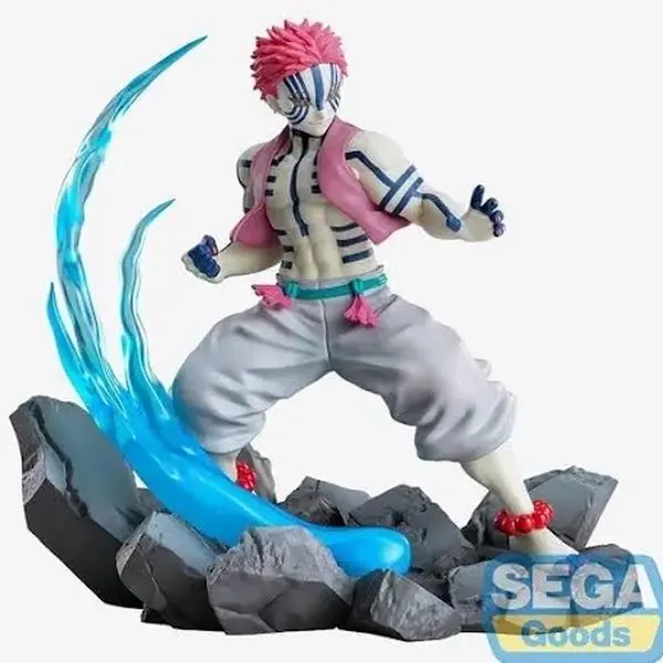 SEGA Demon Slayer Xrosslink Akaza Anime Action Figure - Collectible Art Toy Statue with Dynamic Pose, Blue Energy Effect, No, No Warning Applicable