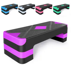 27'' Aerobic Step Platform with 3 Height Levels (4''/6''/8'') – Adjustable Workout Step for Cardio & Strength Training, Home Gym Equipment for Studio or Home Use, Available in Multiple Colors