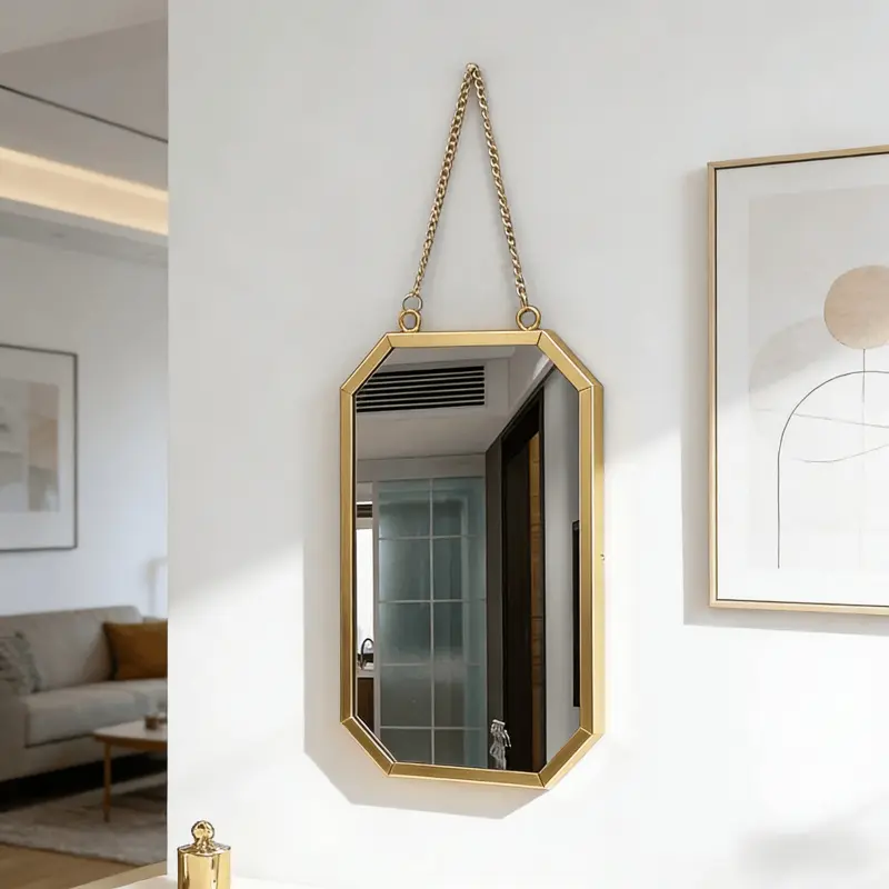 Wall Mounted Full Length Modern Linear Mirror for Bathroom Dorm Room, No Drilling Needed, Makeup Vanity Mirror, Full Body Mirror, Home Decor Mirror, Mirrors for Wall